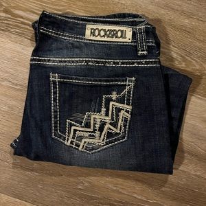 Rock n Roll cowgirl jeans-riding style barely worn